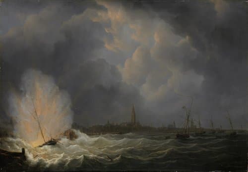 De ontploffing voor Antwerpen van kanonneerboot nr 2 onder commando van Jan van Speyk, 5 februari 1831