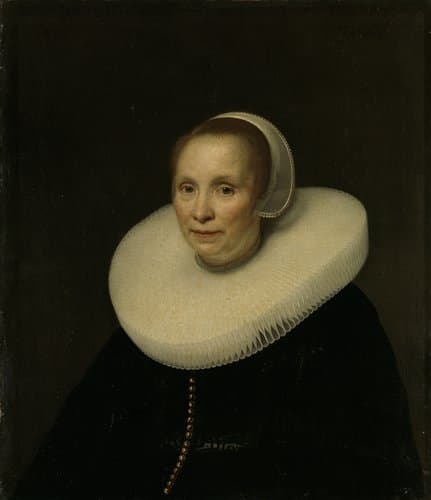 Portret van een vrouw by Abraham van den Tempel