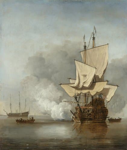 The Cannon Shot by Willem van de Velde (II)
