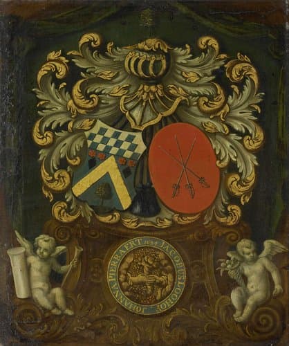 De alliantie-wapens van Jacobus Lohoff en Johanna Pierraert, 1684 by anonymous