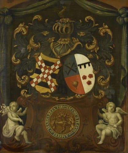De alliantie-wapens van Jacob Ploos van Amstel en Margareta Tol, 1683 by anonymous