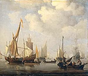 A Calm at Sea by Willem van de Velde (II)