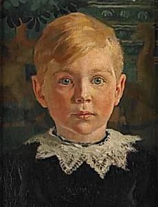 Jeugdportret van Joseph Luns by Huib Luns