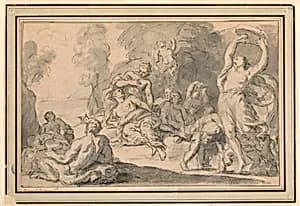 A Bacchanalian Revel by Henri Antoine de Favanne, French