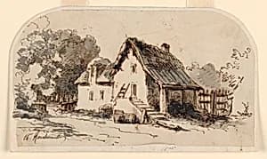 A Country House by Charles Nicolas Ransonnette, French, 1793 - 1877