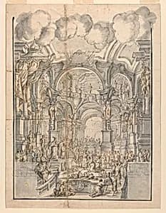 A Court Scene by Francesco Galli Bibiena, Italian, 1659–1739