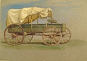 A Covered Wagon by Samuel Colman, American, 1832–1920