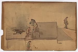 A Fire at Pomfret by James McNeill Whistler (1834-1903)