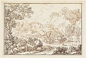 A landscape by Carlo Marchionni, Italian, 1702–1786