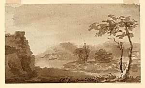 A Landscape by Charles Nicolas Ransonnette, French, 1793 - 1877