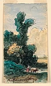 A Landscape by Charles Nicolas Ransonnette, French, 1793 - 1877