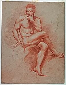 A nude man by Unknown