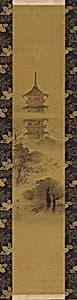 A Pagoda by Hanabusa Itcho 英一蝶 (1652-1724)