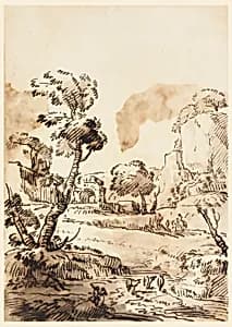 A Pastoral Landscape by Carlo Marchionni, Italian, 1702–1786