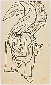 A Sambaso Dancer by Katsushika Hokusai 葛飾北斎 (1760-1849)