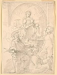 A "Santa Conversazione" by Fortunato Duranti, Italian, 1787 - 1863