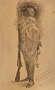 A Soldier by Jean Paul Laurens, French