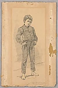 A Standing Boy by Walter Shirlaw, American, b. Scotland, 1838–1909