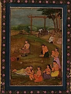 A Village scene by Unknown