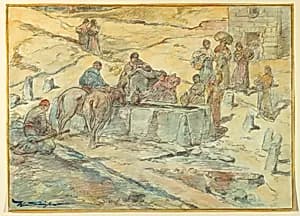 A Water Trough by Walter Shirlaw, American, b. Scotland, 1838–1909