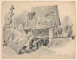 A Watermill, Morteinert by Eugène Edouard Soulès, French, 1811–1876