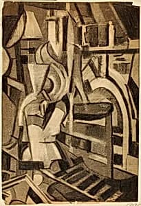 Abstract--Seated Figure by Carl Newman