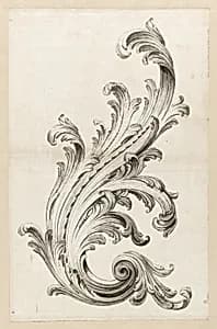 Acanthus Leaf Design by Alexis Peyrotte, French, 1699–1769