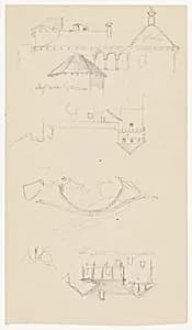 Alpine Architecture Sketches by Frederic Edwin Church, American, 1826–1900