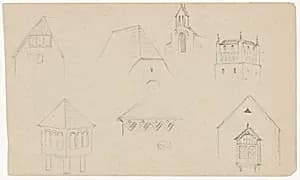 Alpine Architecture Sketches by Frederic Edwin Church, American, 1826–1900