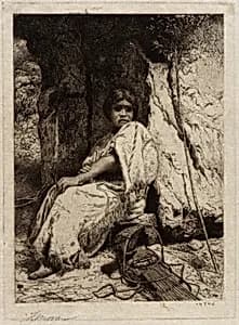 (An Indian Girl) by Thomas Moran