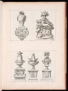 Andiron Designs by Gilles-Marie Oppenord, French, 1672–1742