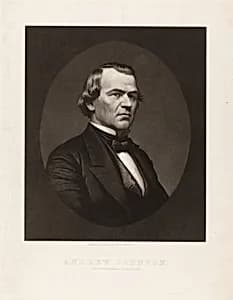 Andrew Johnson by John Sartain, 24 Oct 1808 - 25 Oct 1897