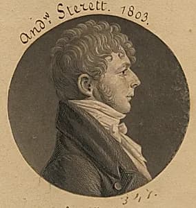 Andrew Sterett by Charles Balthazar Julien Févret de Saint-Mémin, 12 Mar 1770 - 23 Jun 1852