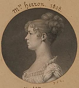 Ann Plume Herron by Charles Balthazar Julien Févret de Saint-Mémin, 12 Mar 1770 - 23 Jun 1852