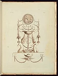 Arabesque Ornament Design by Etienne de Lavallée-Poussin, French, 1735–1802