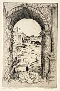 Arch, Roman Forum by Bertha E. Jaques