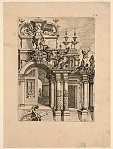 Architectural Fantasy by Wendel Dietterlinn the Elder, 1551 – 1599