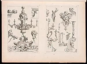 Architectural Ornament Designs by Gilles-Marie Oppenord, French, 1672–1742
