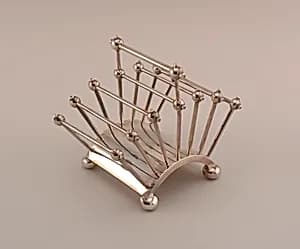 Articulated Toast Rack by Christopher Dresser, (Scottish, 1834–1904)