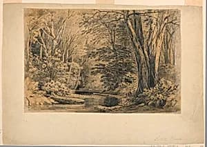 Artist's Brook by Henry Hitchings, American, d. 1902