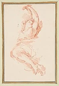Ascending female figure by Jean-Robert Ango, French, active in Rome 1759 –1770, d. 1773
