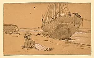 At the shore by Howard Russell Butler, American, 1856 - 1934