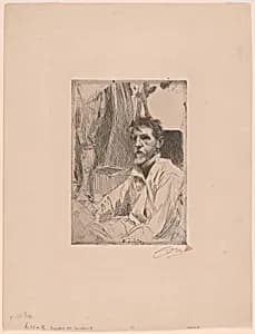 Augustus Saint-Gaudens by Anders Leonard Zorn, 18 Feb 1860 - 1920