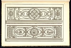 Balcony Balustrade Designs by Jean François Forty, active 1775 – 1790