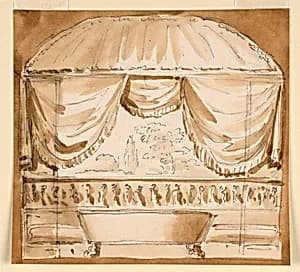 Bathroom wall and bath tub by Giuseppe Barberi, Italian, 1746–1809