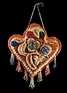 Beaded Heart by Unidentified (Seneca/Iroquois)