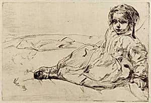 Bibi Valentin by James McNeill Whistler (1834-1903)