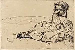 Bibi Valentin by James McNeill Whistler (1834-1903)
