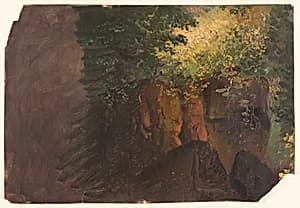 Boulders and Vines by Frederic Edwin Church, American, 1826–1900