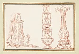 Cabinet, fountain and pillar by Jean-Robert Ango, French, active in Rome 1759 –1770, d. 1773